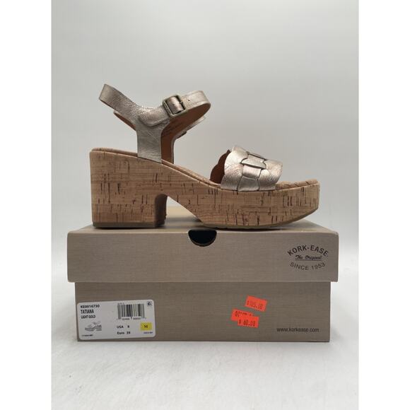 KORK-EASE TATIANA KE0016730 Women's NEW Platform-Sandal Light-Gold US Size 8 NIB - Picture 11 of 11